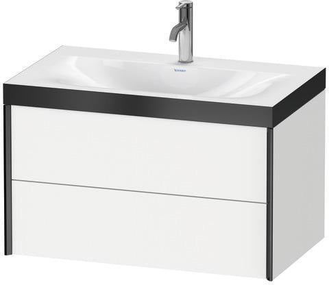 Duravit Möbelwaschtischset XVIU 800x480mm Chaos mit Unterbau wandhängend und Keramikwaschtisch Viu
