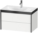 Duravit Möbelwaschtischset XVIU 800x480mm Chaos mit Unterbau wandhängend und Keramikwaschtisch Viu