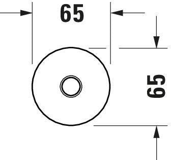 DURAVIT Brausearm L 300mm Deckenmontage Rosette Rund Gold Poliert
