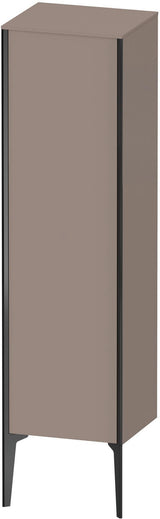Duravit XViu Halbhochschrank 1330 mm, 1 Tür, links, Basalt Matt – Push-Open & Soft-Close