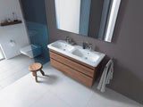 Duravit DuraStyle Doppelwaschtisch 1300 mm – Wandhängend, 2 Hahnlöcher, mit Überlauf, Weiß