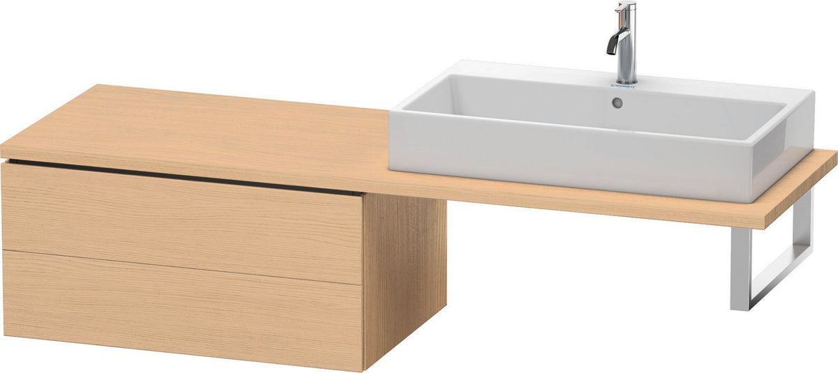 Duravit L-Cube Unterschrank für Konsole 820 mm, 2 Schubkästen, Weiß Matt