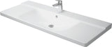 Duravit Möbelwaschtisch P3 Comforts 1250 mm mit Überlauf, Hahnlochbank, ohne Hahnloch, weiß
