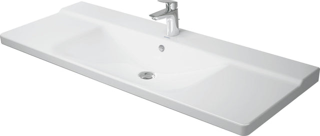 Duravit Möbelwaschtisch P3 Comforts 1250 mm mit Überlauf, Hahnlochbank, ohne Hahnloch, weiß