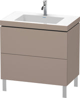 Duravit L-Cube Waschtischset 800 mm mit Vero Air, 2 Auszüge, Basalt Matt – c-bonded