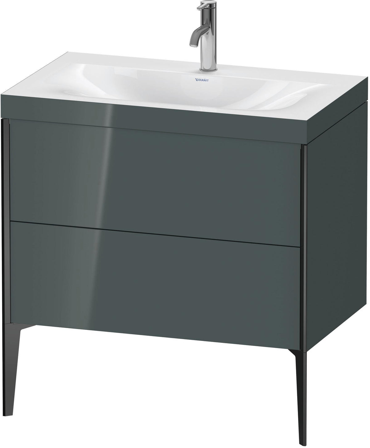 DURAVIT XViu c-bonded Waschtischset 800 mm mit 2 Auszügen, bodenstehend, Soft-Close