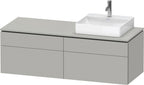 betongrau matt / Spanplatte / 2 Schubkästen, 2 Auszüge