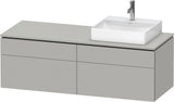 DURAVIT L-Cube Waschtischunterbau 1420 mm Taupe supermatt mit Tip-on und Soft-Close