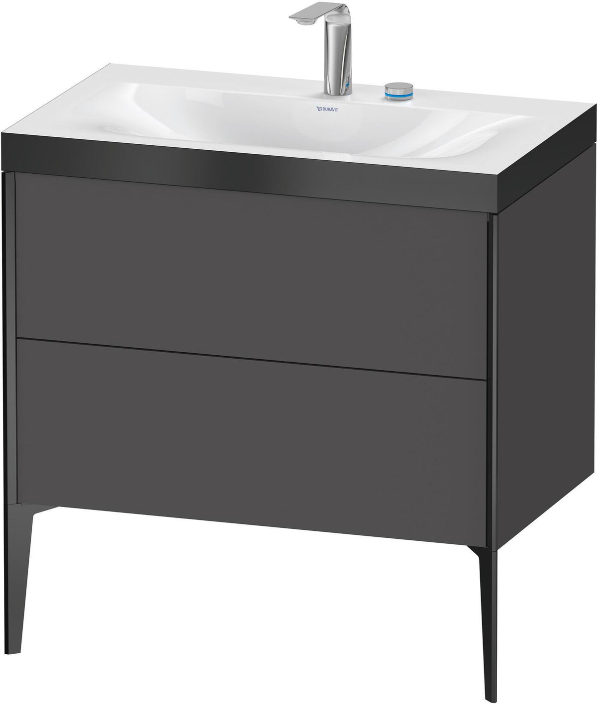 Duravit XViu c-bonded Waschtischset bodenstehend 800 mm mit 2 Auszügen, Push-Open und Soft-Close