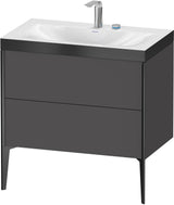 Duravit XViu c-bonded Waschtischset bodenstehend 800 mm mit 2 Auszügen, Push-Open und Soft-Close