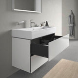 DURAVIT L-Cube Waschtischunterbau 984 mm, 2 Schubkästen, Weiß Matt, Wandmontage