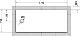 DURAVIT Tempano Duschwanne 1700x700x50 mm Weiß mit Antislip – Bodengleich & Rutschhemmend
