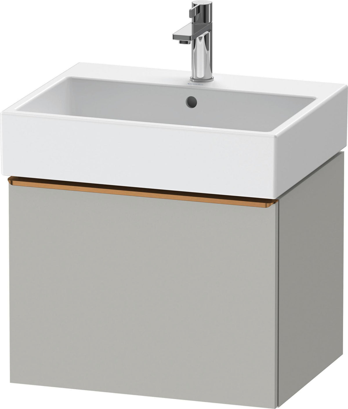 DURAVIT D-Neo Waschtischunterbau 584 mm wandhängend mit 1 Auszug, Griff Bronze, Weiß Matt