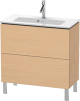 Duravit L-Cube Waschtischunterbau 820 mm, 2 Auszüge, bodenstehend, Weiß Matt