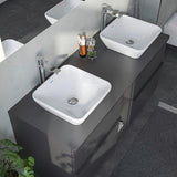 Duravit D-Neo Aufsatzbecken 400x400mm Weiß mit HygieneGlaze – Quadratisches Design