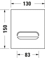 DURAVIT DuraSystem Elektronische Betätigungsplatte für Urinal, Infrarot, Batteriebetrieb, Weiß