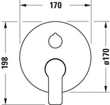 Duravit D-Code 2.0 Einhebel-Wannenmischer Unterputz Keramikmischsystem Schwarz Matt
