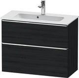 DURAVIT D-Neo Waschtischunterbau 810 mm Eiche Schwarz Bronze, wandhängend, 1 Auszug