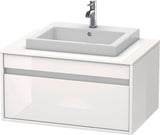 Duravit Ketho Waschtischunterbau 800 mm wandhängend, 1 Auszug, weiß matt – für Einbauwaschtisch