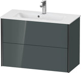 DURAVIT XViu Waschtischunterbau wandhängend 810 mm, 2 Schubladen, champagner matt/weiß matt