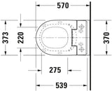DURAVIT ME by Starck Wand-WC 570 mm spülrandlos mit WonderGliss für Dusch-WC