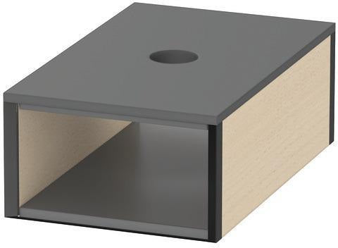 DURAVIT XSquare Utensilienbox mit Deckel 55x100x160 mm Amerikanischer Nussbaum