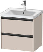 taupe matt / 2 Schubkästen / Waschtischunterbau