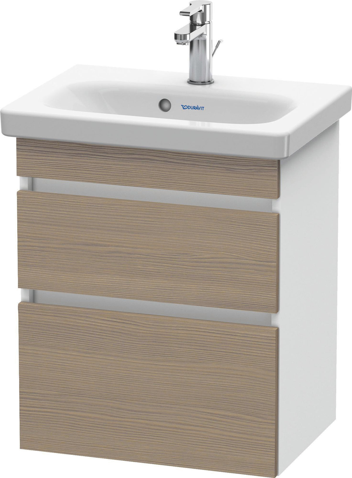 DURAVIT DuraStyle Waschtischunterbau wandhängend 610x500x370 mm Eiche Terra/Weiß Matt