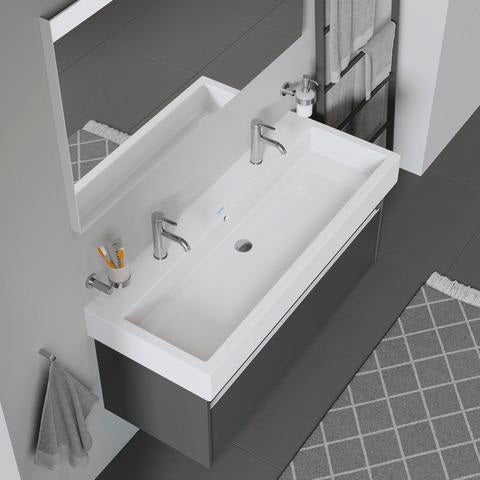 DURAVIT Waschtisch Vero 1200 mm mit Überlauf & Hahnlochbank – Weiß, WonderGliss