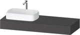 DURAVIT Qatego Konsole Studio F. A. Porsche 1400 mm wandhängend mit Ausschnitt links