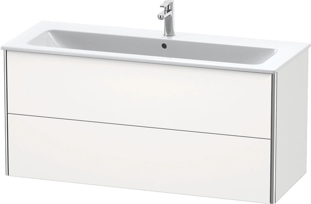 DURAVIT XSquare Waschtischunterbau 1210 mm, 2 Schubkästen, Weiß Seidenmatt