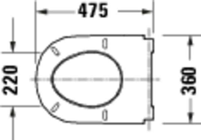 DURAVIT D-Code WC-Sitz in Weiß, abnehmbar, ohne Absenkautomatik, Duroplast