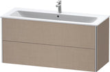 DURAVIT XSquare Waschtischunterbau 1210 mm, 2 Schubkästen, Basalt Matt, wandhängend