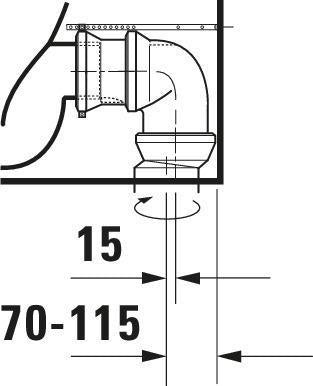 Duravit No.1 Stand-WC Kombi, spülrandlos, HygieneGlaze, 650 mm, weiß