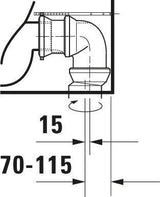 Duravit No.1 Stand-WC Kombi, spülrandlos, HygieneGlaze, 650 mm, weiß