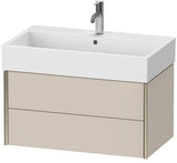 DURAVIT XViu Waschtischunterbau 784 mm mit 2 Schubkästen in Champagner matt