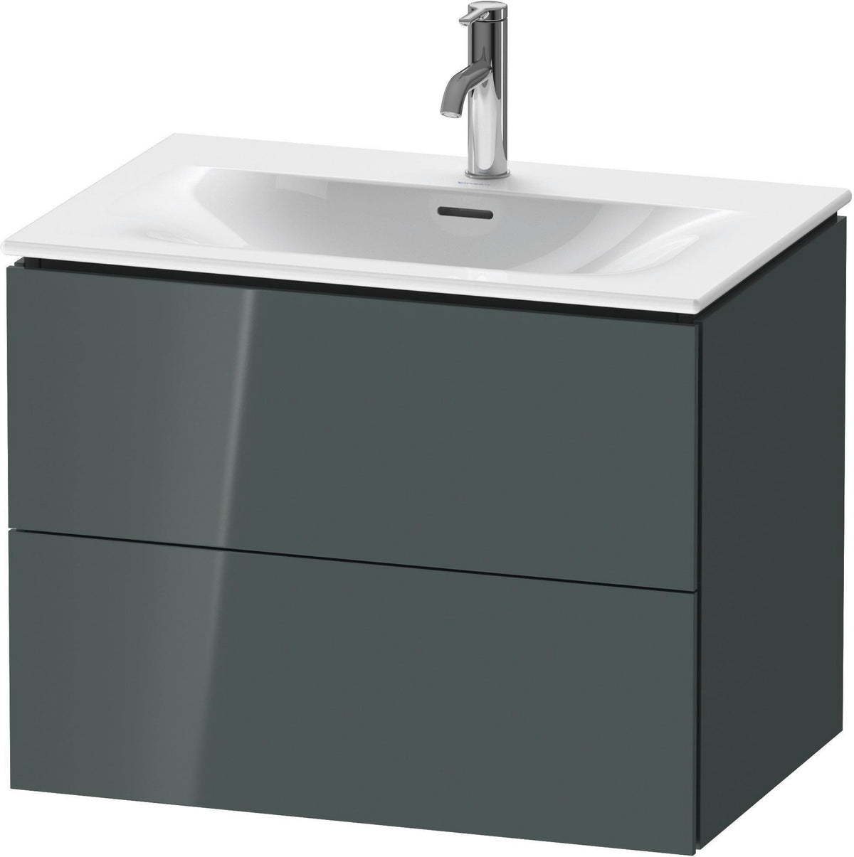 DURAVIT L-Cube Waschtischunterbau wandhängend 720 mm weiß matt mit 2 Schubkästen und Tip-On-Technik