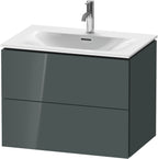 dolomiti grey hochglanz / Mitteldichte Faserplatte (MDF) / 2 Schubkästen
