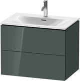 DURAVIT L-Cube Waschtischunterbau wandhängend 720 mm weiß matt mit 2 Schubkästen und Tip-On-Technik