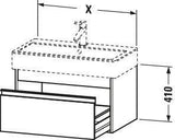 Duravit Ketho Waschtischunterbau wandhängend 750 mm, 1 Auszug, weiß matt – für Vero 045480