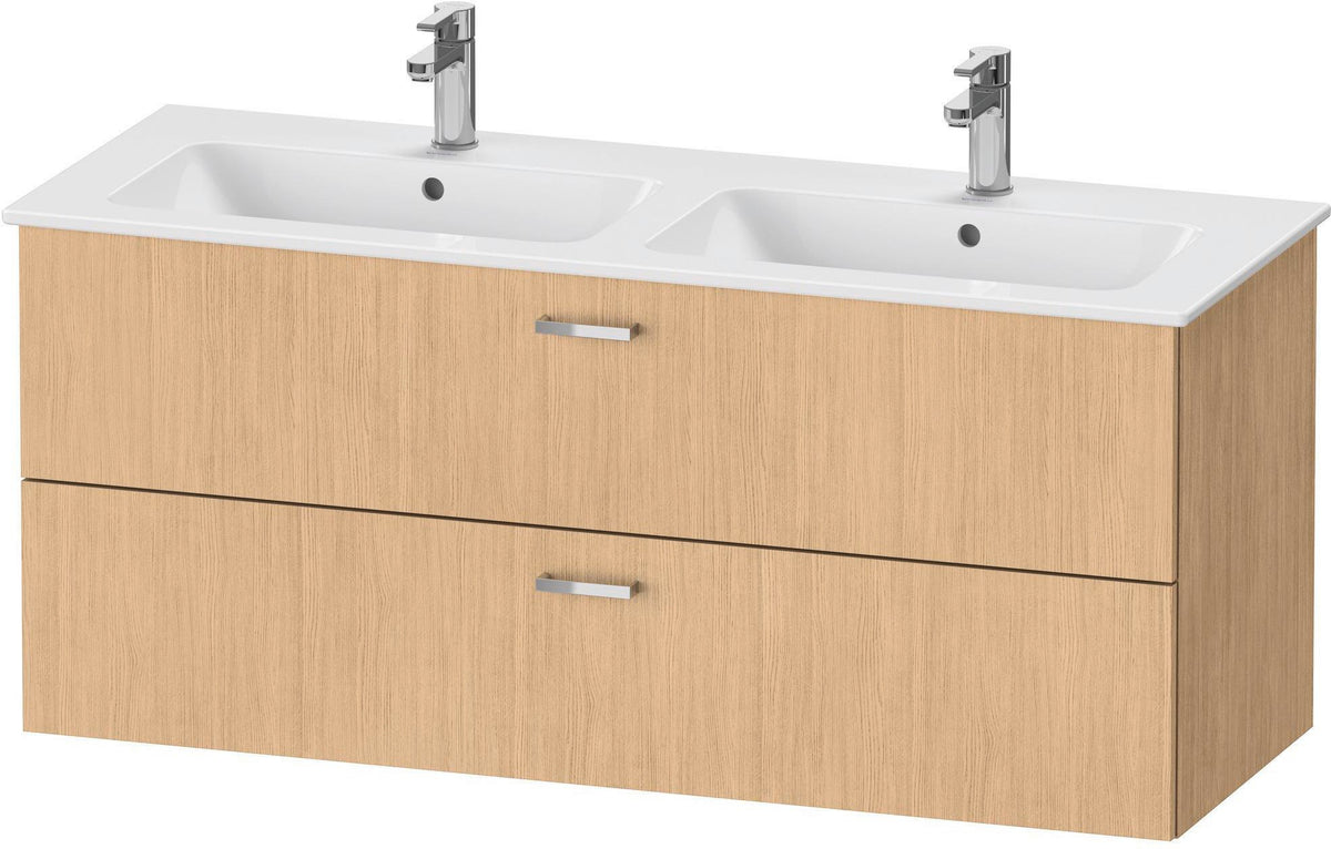 Duravit XBase Waschtischunterbau 1275 mm wandhängend mit 2 Schubkästen, Weiß Matt
