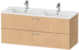 Duravit XBase Waschtischunterbau 1275 mm wandhängend mit 2 Schubkästen, Weiß Matt