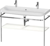 DURAVIT Happy D.2 c-shaped Waschtischset 1175 mm mit Metallkonsole und Hahnloch