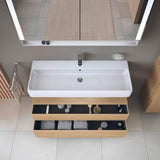 DURAVIT Qatego Hochschrank 400 mm, 2 Türen, weiß Hochglanz, Eiche Schw. Matt