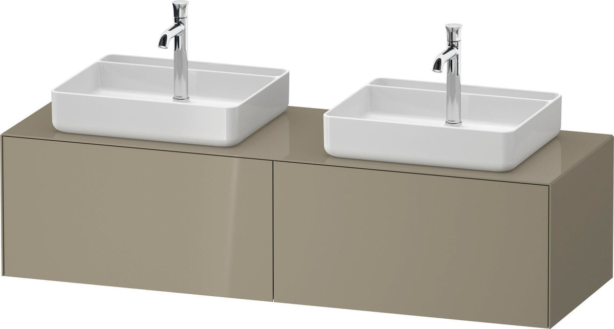 DURAVIT White Tulip Waschtischunterbau 1600 mm wandhängend, 2 Auszüge, weiß seidenmatt