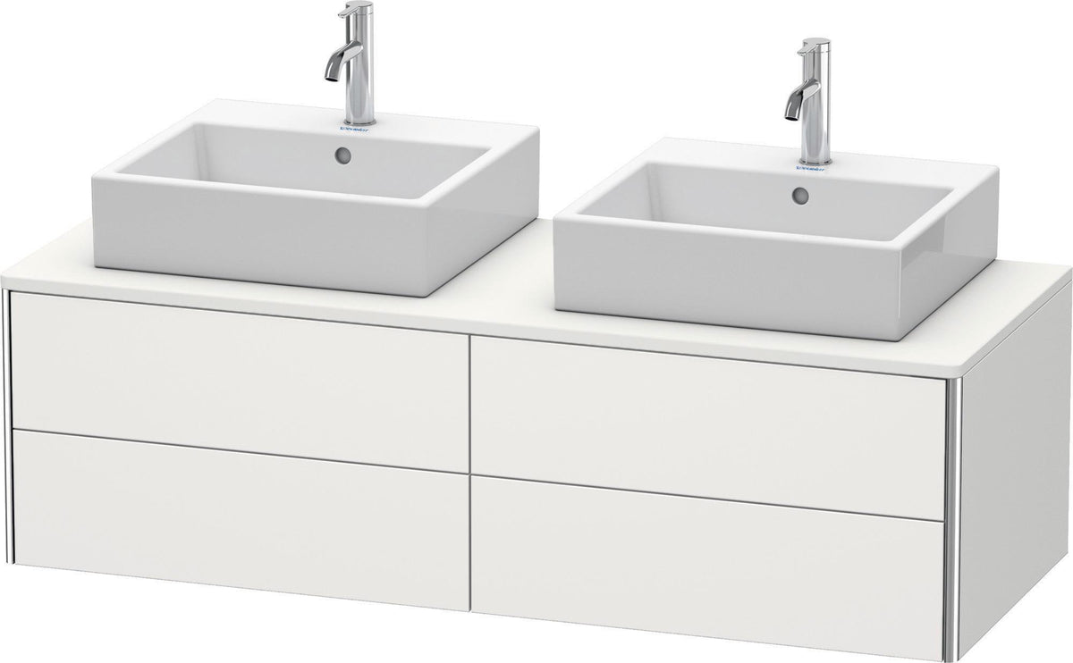 DURAVIT XSquare Waschtischunterbau 1400 mm, 4 Schubkästen, wandhängend, Betongrau Matt