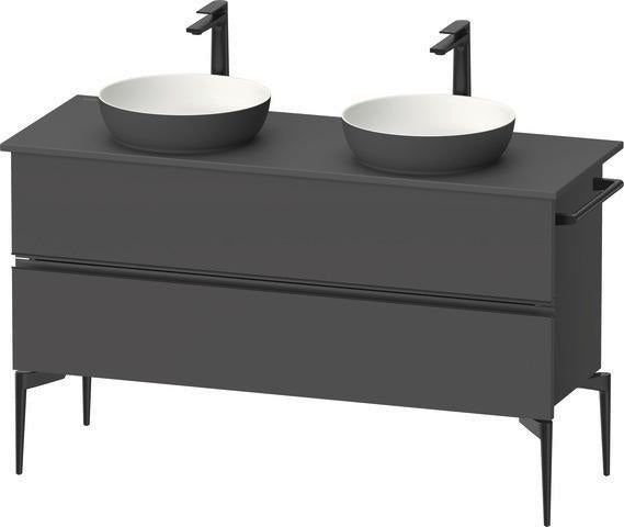 DURAVIT Sivida Konsolenwaschtischunterbau 1315 mm, bodenstehend, Weiß Matt, 2 Schubkästen