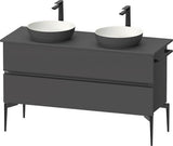 DURAVIT Sivida Konsolenwaschtischunterbau 1315 mm, bodenstehend, Weiß Matt, 2 Schubkästen