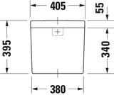 DURAVIT Spülkasten Darling New mit WonderGliss, Dual Flush, Anschluss unten links, weiß