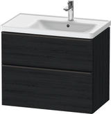 Duravit D-Neo Waschtischunterbau 784 mm Eiche Schwarz Bronze, wandhängend, 1 Auszug